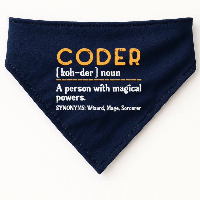 Coder Definiton It Programmer Software Developer USA-Made Doggie Bandana