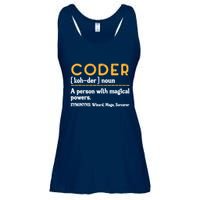 Coder Definiton It Programmer Software Developer Ladies Essential Flowy Tank