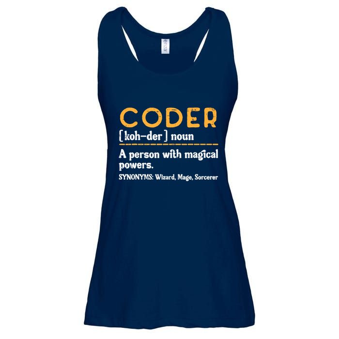 Coder Definiton It Programmer Software Developer Ladies Essential Flowy Tank