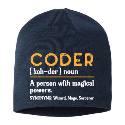Coder Definiton It Programmer Software Developer Sustainable Beanie