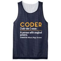 Coder Definiton It Programmer Software Developer Mesh Reversible Basketball Jersey Tank