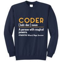Coder Definiton It Programmer Software Developer Tall Sweatshirt