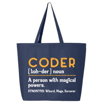 Coder Definiton It Programmer Software Developer 25L Jumbo Tote