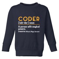 Coder Definiton It Programmer Software Developer Toddler Sweatshirt