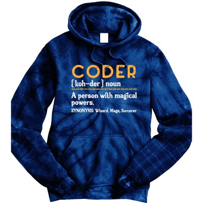Coder Definiton It Programmer Software Developer Tie Dye Hoodie