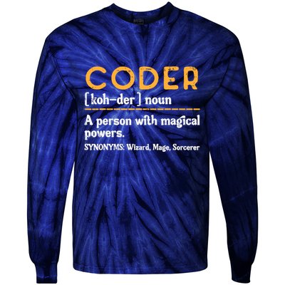 Coder Definiton It Programmer Software Developer Tie-Dye Long Sleeve Shirt