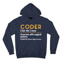 Coder Definiton It Programmer Software Developer Tall Hoodie