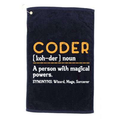 Coder Definiton It Programmer Software Developer Golf Towel