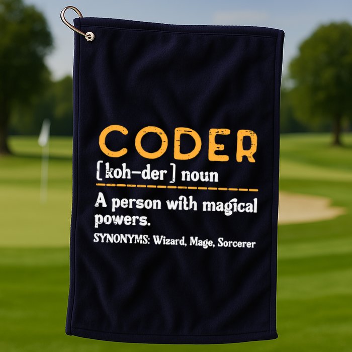 Coder Definiton It Programmer Software Developer Golf Towel