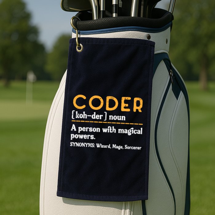 Coder Definiton It Programmer Software Developer Golf Towel