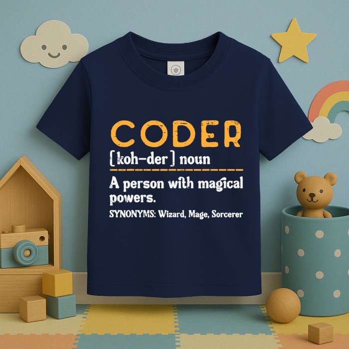 Coder Definiton It Programmer Software Developer Toddler T-Shirt