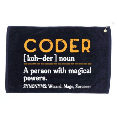 Coder Definiton It Programmer Software Developer Grommeted Golf Towel