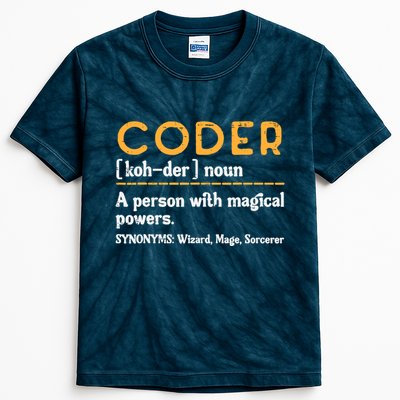 Coder Definiton It Programmer Software Developer Kids Tie-Dye T-Shirt