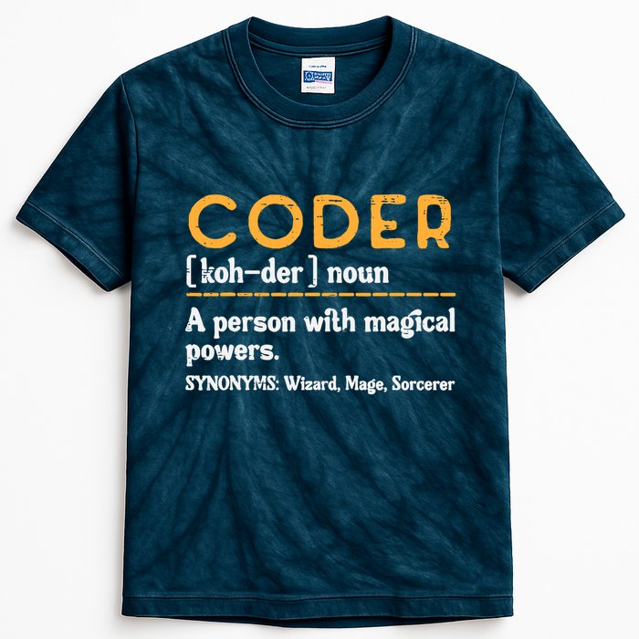 Coder Definiton It Programmer Software Developer Kids Tie-Dye T-Shirt