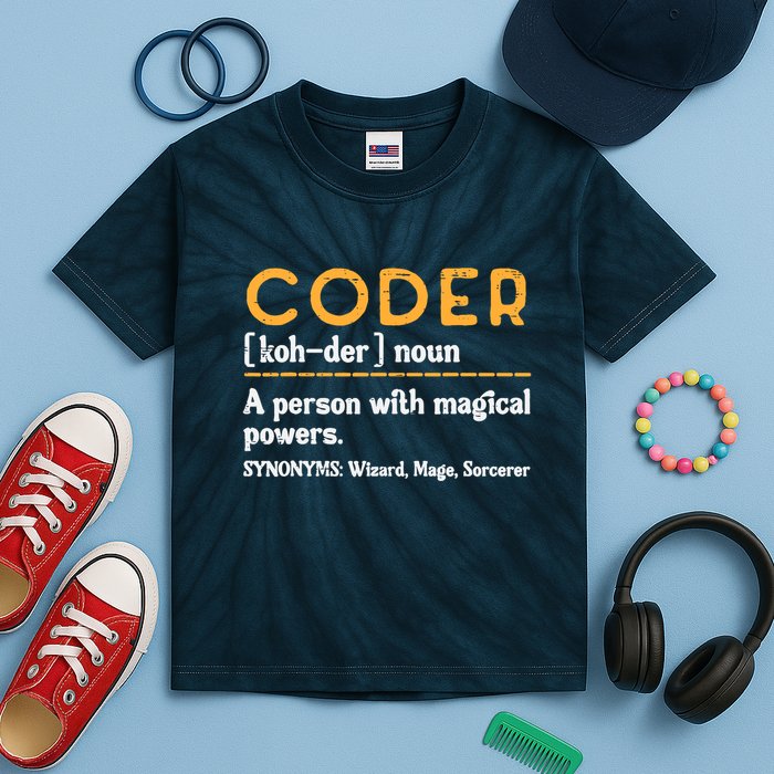 Coder Definiton It Programmer Software Developer Kids Tie-Dye T-Shirt