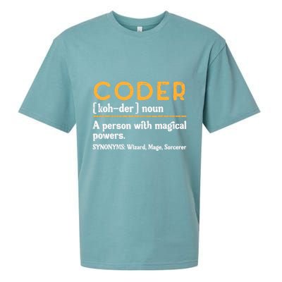 Coder Definiton It Programmer Software Developer Sueded Cloud Jersey T-Shirt