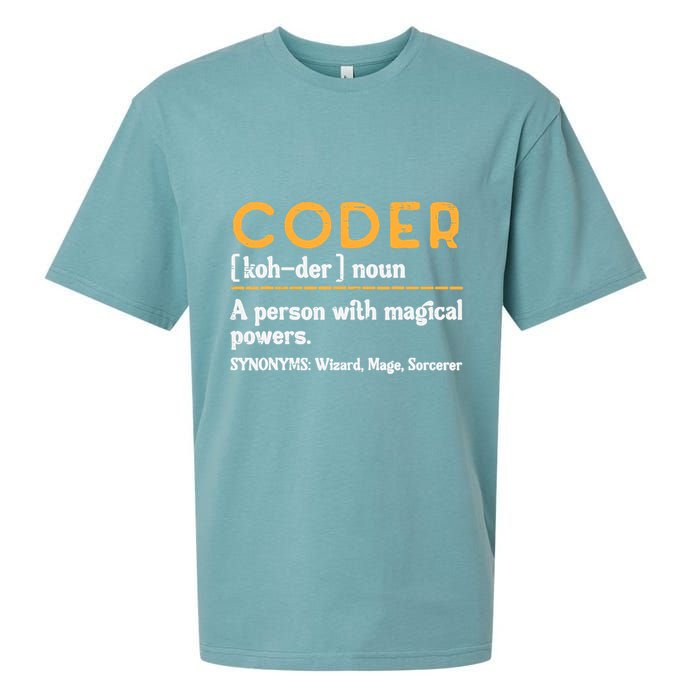 Coder Definiton It Programmer Software Developer Sueded Cloud Jersey T-Shirt