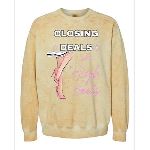 Closing Deals In Heels 2 Colorblast Crewneck Sweatshirt