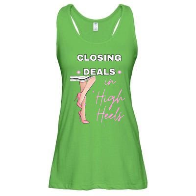 Closing Deals In Heels 2 Ladies Essential Flowy Tank