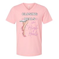 Closing Deals In Heels 2 V-Neck T-Shirt