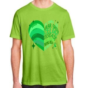 Celiac Disease In May We Wear Green Warrior Supporter Heart Gift Adult ChromaSoft Performance T-Shirt