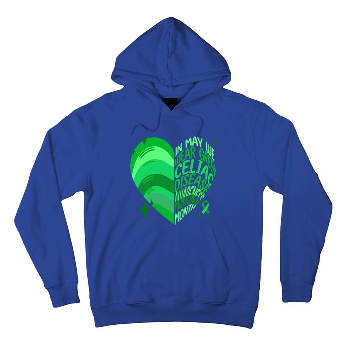 Celiac Disease In May We Wear Green Warrior Supporter Heart Gift Hoodie