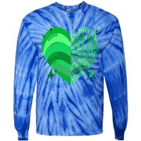 Celiac Disease In May We Wear Green Warrior Supporter Heart Gift Tie-Dye Long Sleeve Shirt