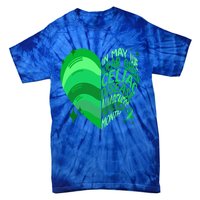 Celiac Disease In May We Wear Green Warrior Supporter Heart Gift Tie-Dye T-Shirt