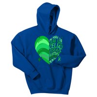 Celiac Disease In May We Wear Green Warrior Supporter Heart Gift Kids Hoodie