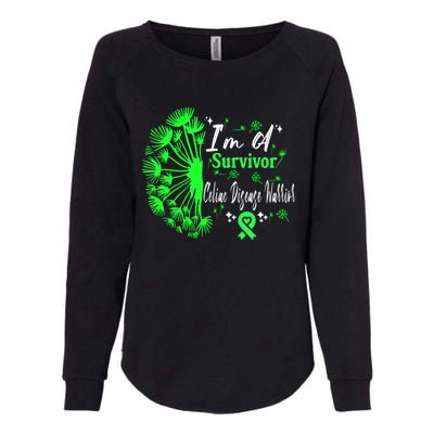 Celiac Disease IM A Survivor Green Ribbon Warrior Fighter Gift Womens California Wash Sweatshirt