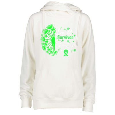 Celiac Disease IM A Survivor Green Ribbon Warrior Fighter Gift Womens Funnel Neck Pullover Hood