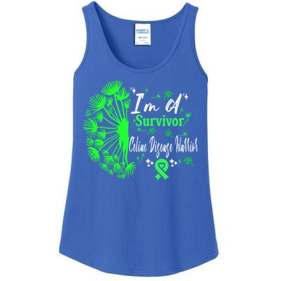 Celiac Disease IM A Survivor Green Ribbon Warrior Fighter Gift Ladies Essential Tank