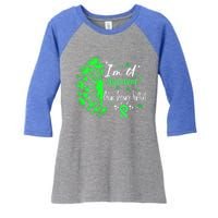 Celiac Disease IM A Survivor Green Ribbon Warrior Fighter Gift Women's Tri-Blend 3/4-Sleeve Raglan Shirt