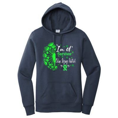 Celiac Disease IM A Survivor Green Ribbon Warrior Fighter Gift Women's Pullover Hoodie