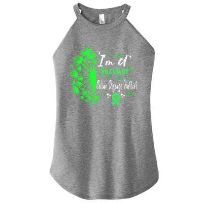 Celiac Disease IM A Survivor Green Ribbon Warrior Fighter Gift Women's Perfect Tri Rocker Tank