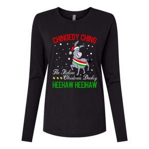 Christmas Donkey Italian Xmas Gifts  Womens Cotton Relaxed Long Sleeve T-Shirt