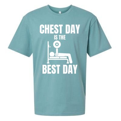 Chest Day Is The Best Day Bench Press Gym Rat Workout Lover Gift Sueded Cloud Jersey T-Shirt