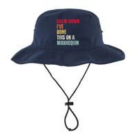 Calm Down I've Done This On A Mannequin Funny Vintage Legacy Cool Fit Booney Bucket Hat