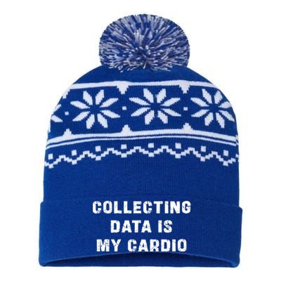 Collecting Data Is My Cardio Special Education Gift USA-Made Snowflake Beanie