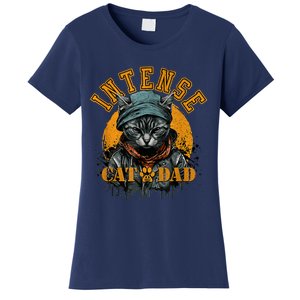 CAT DAD INSTENSE Cats And Kittens Design Women's T-Shirt