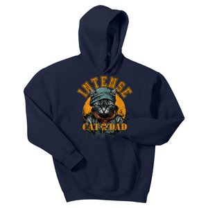 CAT DAD INSTENSE Cats And Kittens Design Kids Hoodie