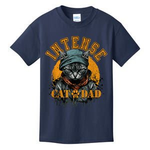 CAT DAD INSTENSE Cats And Kittens Design Kids T-Shirt