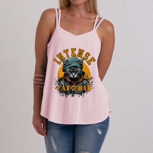 CAT DAD INSTENSE Cats And Kittens Design Women's Strappy Tank