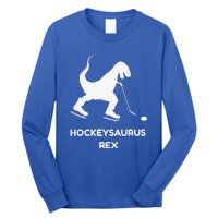 Cute Dinosaur Ice Hockey Trex Funny Ice Hockey Long Sleeve Shirt