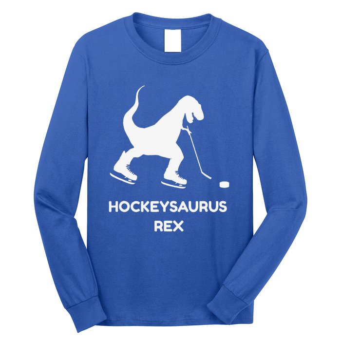 Cute Dinosaur Ice Hockey Trex Funny Ice Hockey Long Sleeve Shirt