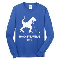 Cute Dinosaur Ice Hockey Trex Funny Ice Hockey Tall Long Sleeve T-Shirt