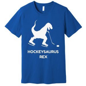 Cute Dinosaur Ice Hockey Trex Funny Ice Hockey Premium T-Shirt