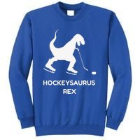 Cute Dinosaur Ice Hockey Trex Funny Ice Hockey Tall Sweatshirt