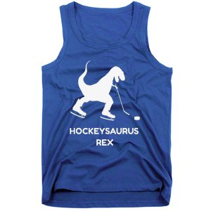 Cute Dinosaur Ice Hockey Trex Funny Ice Hockey Tank Top