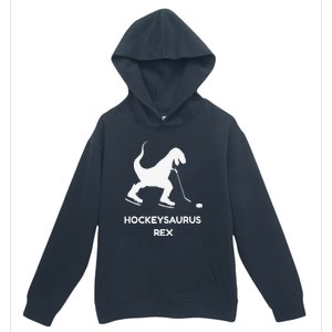 Cute Dinosaur Ice Hockey Trex Funny Ice Hockey Urban Pullover Hoodie